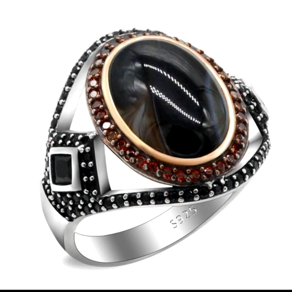 925 Sterling Silver Ring Men